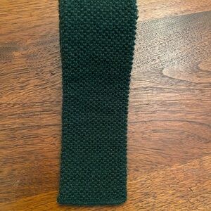 Vintage Men's wool and mohair Knit Tie in Dark Green